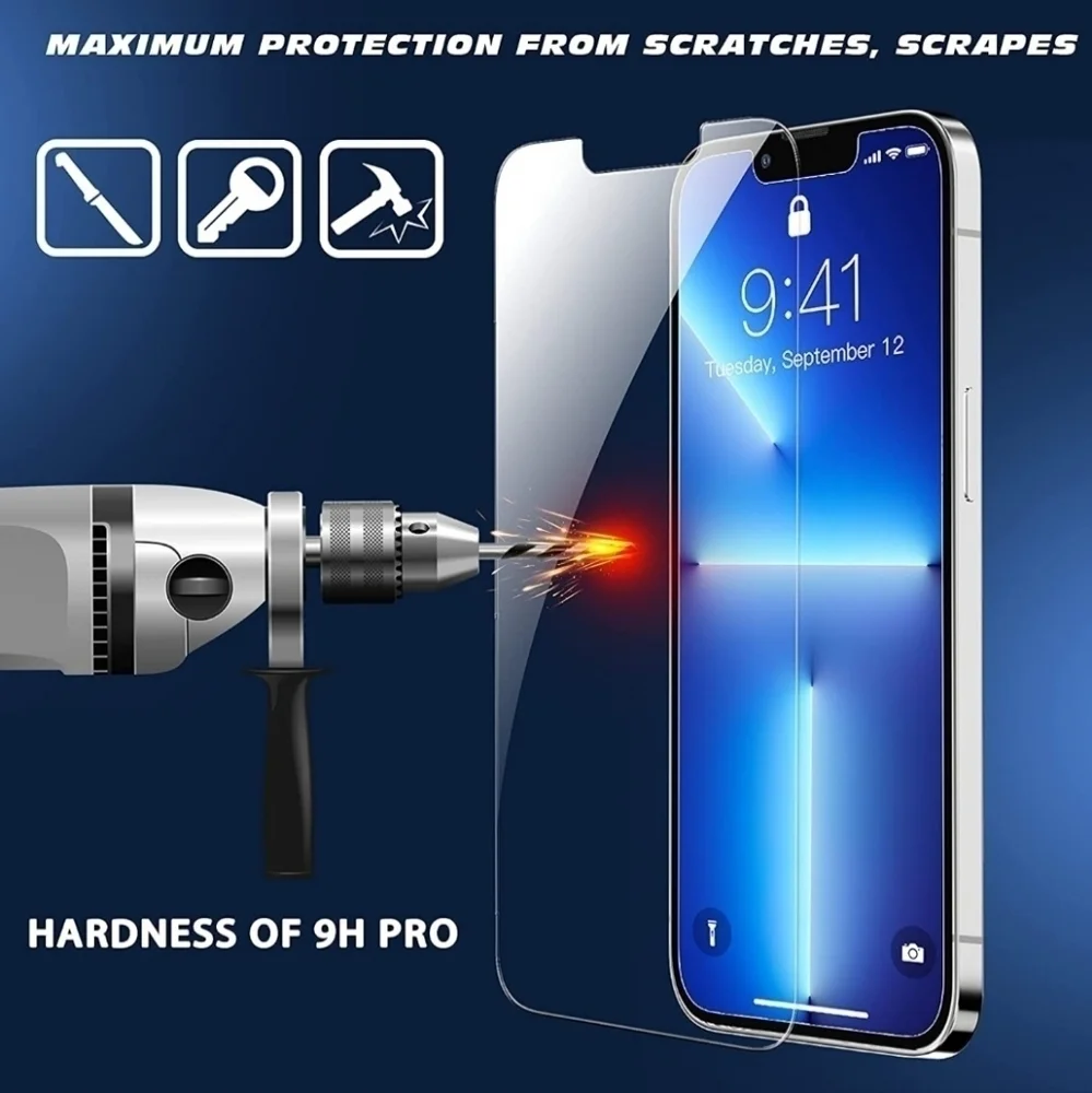 iPhone13/13 Pro Screen Protector [Ultra Strong Tempered Glass] [9H Anti-Scratch]